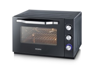 SEVERIN MINI PIEKARNIK, TERMOOBIEG, ZAKRES TEMP. 100°C-230°C, RUSZT, BLACHA, ROŻEN, TACA, TIMER, 60 L, MOC 2200W TO2073