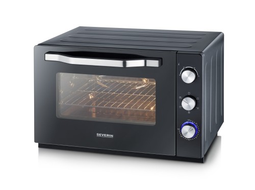 SEVERIN MINI PIEKARNIK, TERMOOBIEG, ZAKRES TEMP. 100°C-230°C, RUSZT, BLACHA, ROŻEN, TACA, TIMER, 60 L, MOC 2200W TO2073 - 2658411