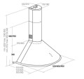 Okap kominowy AKPO WK-4 DANDYS 50 BIAŁY (500mm; kolor biały) - 946955