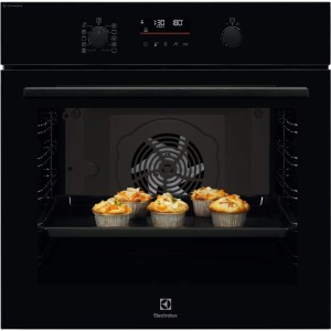 Piekarnik parowy z funkcją pary SteamBake ELECTROLUX EOD6F77WZ czarny czyszczenie kataliza ciche domykanie