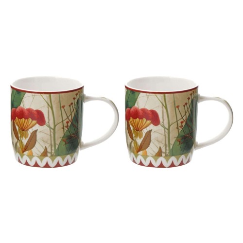 ROSE&TULIPANI MIRABILIA Zestaw 2 kubków 420 ml, czerwony - 2660375