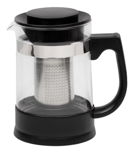 Resto Kitchenware 90512 dzbanek do herbaty Pojedynczy dzbanek 950 ml Czarny, Przezroczysty - 2660441