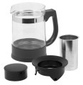 Resto Kitchenware 90512 dzbanek do herbaty Pojedynczy dzbanek 950 ml Czarny, Przezroczysty - 2660436