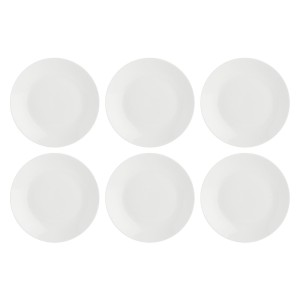Zestaw 6 talerzy do sałatek Essenziale - Biały, 20 cm