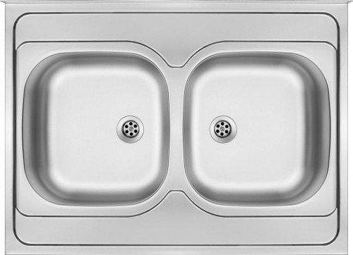 Zlewozmywak stalowy 2-komorowy - nakładany ZM6_020N 5907650846543 - 2661089