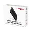 Axagon EE25-GTR USB-C 3.2 Gen 2 - SATA 6G 2.5\" externes Festplattengehäuse geriffelt Obudowa HDD/SSD Czarny 2.5" - 2663175