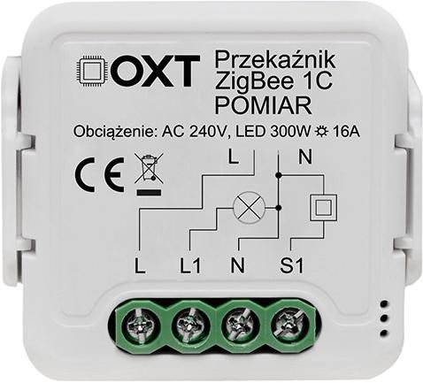 Moduł OXT przekaźnik 1 obw. pomiar 16A ZigBee TUYA - 2664578