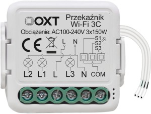 Moduł OXT mini przekaźnik 3 obwody WiFi TUYA