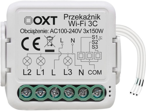 Moduł OXT mini przekaźnik 3 obwody WiFi TUYA - 2664579