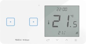 Przewodowy włącznik światła podwójny z regulatorem pokojowym czarny WSR-02ML Tech Sterowniki