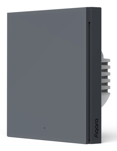 AQARA SMART WALL SWITCH H1 GREY (NO NEUTRAL, SINGLE ROCKER) - 2664646