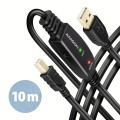 Axagon ADR-210B USB 2.0 A-M -> B-M active connecting/repeater cable 10m - Kabel - Digital/Daten kabel USB USB A USB B Czarny - 2664862