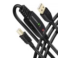 Axagon ADR-210B USB 2.0 A-M -> B-M active connecting/repeater cable 10m - Kabel - Digital/Daten kabel USB USB A USB B Czarny - 2664863