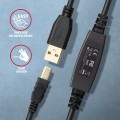 Axagon ADR-210B USB 2.0 A-M -> B-M active connecting/repeater cable 10m - Kabel - Digital/Daten kabel USB USB A USB B Czarny - 2664865