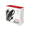 Axagon ADR-210B USB 2.0 A-M -> B-M active connecting/repeater cable 10m - Kabel - Digital/Daten kabel USB USB A USB B Czarny - 2664870