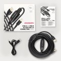 Axagon ADR-210B USB 2.0 A-M -> B-M active connecting/repeater cable 10m - Kabel - Digital/Daten kabel USB USB A USB B Czarny - 2664869