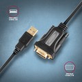 Axagon ADS-1PQN USB-A 2.0 - serial RS-232 DB9-M FTDI adapter cable 1.5m - Adapter - Digital/Daten kabel równoległy Czarny 1,5 m USB Typu-A - 2664874