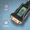 Axagon ADS-1PQN USB-A 2.0 - serial RS-232 DB9-M FTDI adapter cable 1.5m - Adapter - Digital/Daten kabel równoległy Czarny 1,5 m USB Typu-A - 2664875