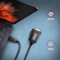 Axagon ADS-1PQN USB-A 2.0 - serial RS-232 DB9-M FTDI adapter cable 1.5m - Adapter - Digital/Daten kabel równoległy Czarny 1,5 m USB Typu-A - 2664876
