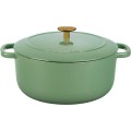 GARNEK ŻELIWNY OKRĄGŁY BALLARINI BELLAMONTE 75003-577-0 - 5,5 LTR ZIELONY - 2626475