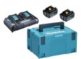 Zestaw zasilający 18V 2x6,0Ah (BL1860Bx2+DC18RD) MAKPAC MAKITA - 2677206