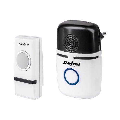 Dzwonek bezprzewodowy do drzwi  Rebel (z wtyczka na 230V)--48 melodii - 2677332
