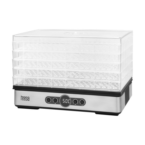 Suszarka do grzybów, warzyw, owoców, 400W, 5 sit, wyświetlacz, termoobieg, TEESA - 2677900