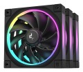 DeepCool FL12-3 in 1 Obudowa komputera Wentylator 12 cm Czarny 3 szt. - 2678401