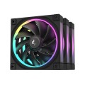 DeepCool FL12-3 in 1 Obudowa komputera Wentylator 12 cm Czarny 3 szt. - 2427257