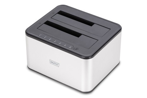 Stacja dokująca DIGITUS USB 3.0 Super Speed do 2x SSD/HDD 2.5/3.5"SATA III max. 2x20TB z funkcją klonowania - 2663271