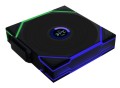 Wentylator Lian Li UNI FAN TL Wireless LCD Lüfter ARGB PWM Reverse Blade 120mm czarny - 2678394