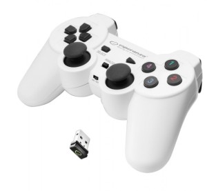 Gamepad bezprzewodowy Esperanza GLADIATOR EGG108W (PC, PS3; kolor biały) (WYPRZEDAŻ)