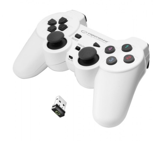 Gamepad bezprzewodowy Esperanza GLADIATOR EGG108W (PC, PS3; kolor biały) (WYPRZEDAŻ) - 2678720