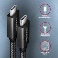 Axagon BUCM32-CM15AB kabel USB USB 3.2 Gen 2x2 1,5 m USB C Czarny - 2665068