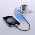 Ugreen kabel USB-C (prosty) / USB-C (kątowy) PD QC 60W 3A 0.5m US255 (szary) - 2678918