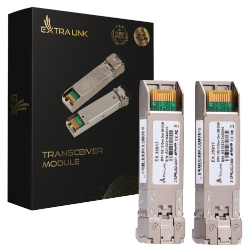 Extralink SFP+ 10G 2-pack | Moduł SFP+ | 10Gbps, LC/UPC, 1310nm, 2km, single mode, DOM - 2679020