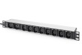 Digitus Listwa zasilająca z profilem aluminiowym, 10 gniazd, przewód zasilający 2 m, wtyczka IEC C20 - 2418901