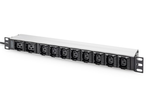 Digitus Listwa zasilająca z profilem aluminiowym, 10 gniazd, przewód zasilający 2 m, wtyczka IEC C20 - 2004280