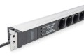 Listwa zasilająca PDU 19" Rack, 6x unischuko, 2.0m, 1x wtyk unischuko, 16A, zab. przepięciowe+filtr - 1916542
