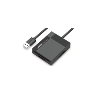 Ugreen czytnik kart pamięci SD/microSD / CF/MS z kablem USB 3.0 1m CR125 (czarny)