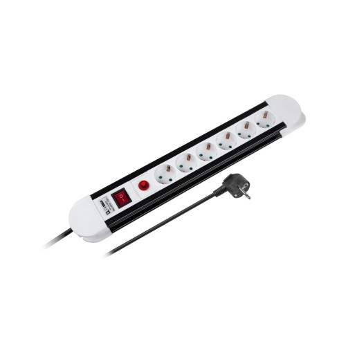 Listwa sieciowa Rebel  6 gniazd typu niemieckiego, kabel 3m (3x1,5) - 2679373