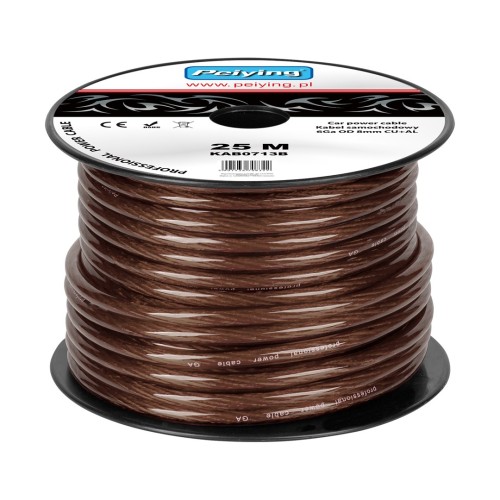 Kabel samochodowy 6Ga OD8mm CU+AL 25m - 2679418