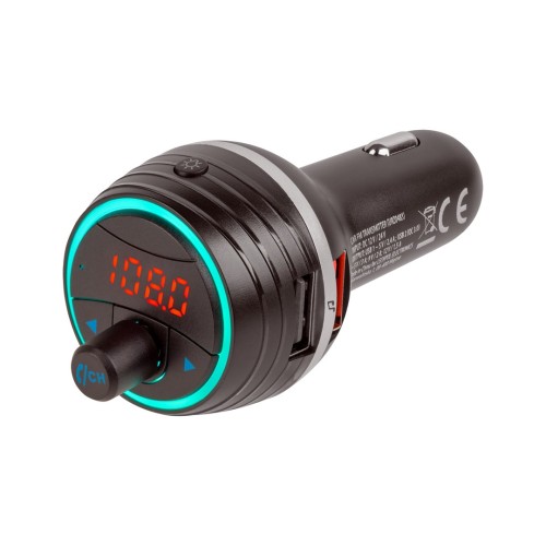 Transmiter samochodowy FM z funkcą bluetooth i dwoma gniazdami USB - 2679419