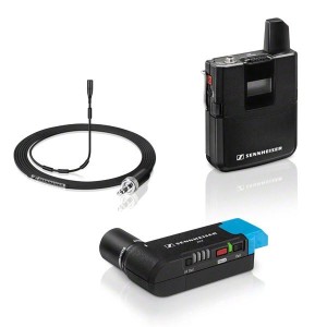 Sennheiser AVX-MKE2 SET - Bezprzewodowy system do kamer z nadajnikiem miniaturowym i profesjonalnym mic MKE2 w pełni automatyczny