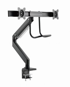 Gembird MA-DA2-04 Regulowane biurkowe ramię na 2 monitory, 17”-32”, do 8 kg