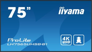 iiyama LH7575UHS-B1AG signage display Płaski panel Digital Signage 190,5 cm (75") LCD Wi-Fi 500 cd/m2 4K Ultra HD Czarny Procesor wbudowany Android 11 24/7
