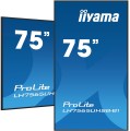 iiyama LH7575UHS-B1AG signage display Płaski panel Digital Signage 190,5 cm (75") LCD Wi-Fi 500 cd/m2 4K Ultra HD Czarny Procesor wbudowany Android 11 24/7 - 2680127