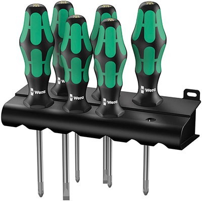 Zestaw wkrętaków Kraftform Lasertip + wieszak, 6 części - 2553423