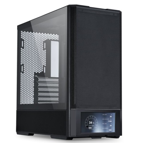 Lian Li LANCOOL 207 Digital PC-Gehäuse, Midi-Tower, ATX, Tempered Glass, kolor czarny - 2669949