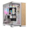 Corsair 6500X Tempered Glass Mid-Tower White/Wood - 2638587